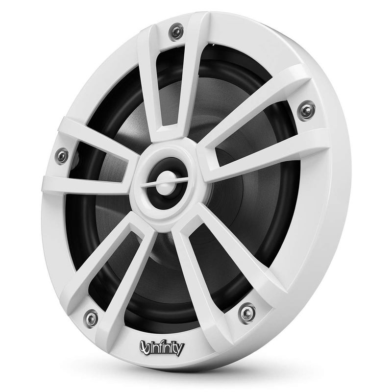 Infinity 622MLW Marine 6.5 Inch RGB LED Coaxial Speakers - White - Image 1